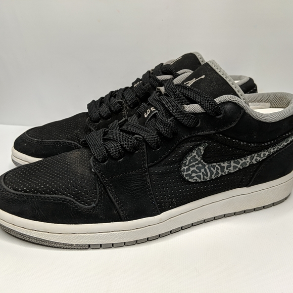 Air Jordan 1 Low - Black - Red Elephant Print - SneakerNews.com